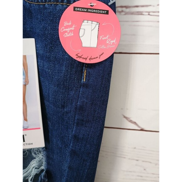 YMI Dream Collection Easy Fit Distressed Denim Shorts XL NWT - Picture 6 of 12
